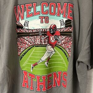 Old Row‎ "Welcome To Athens" UGA Football Comfort Colors Pocket Tee XL EUC